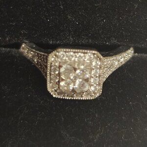 Kay Jewelers Diamond Engagement Ring – Square Halo Setting